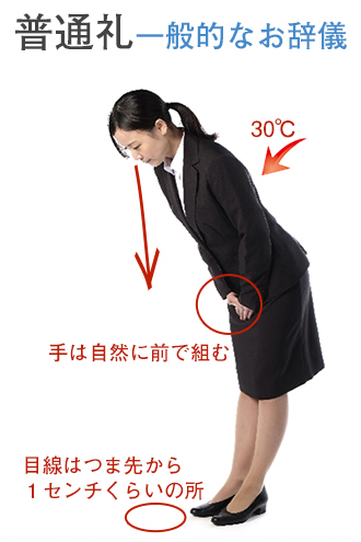 お辞儀の姿勢